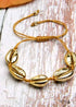 Pulsera Boho, Pulsera de Concha Puka de Oro Blanco, Mar